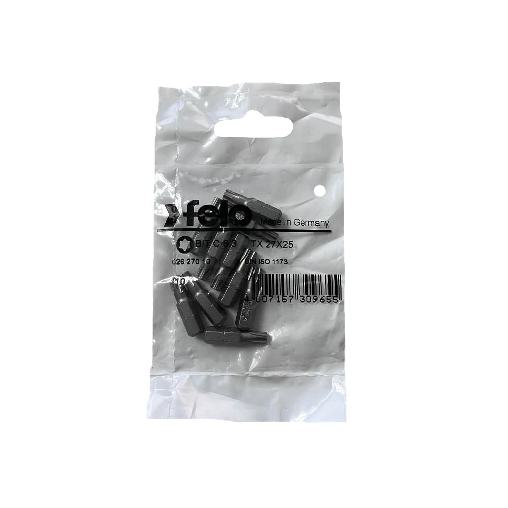 Cumpara acum Set 10 biti Felo, seria Industrial profil Torx, C6.3, TX27, 25mm, Felo de la Mesterul Minune