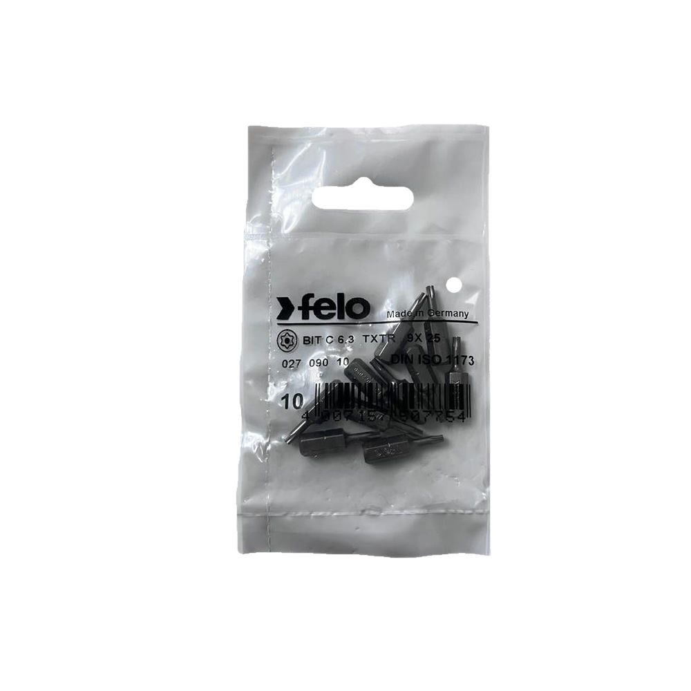 Cumpara acum Set 10 biti Felo, seria Industrial profil Torx TR, C6.3, TTX9, 25mm de la Mesterul Minune