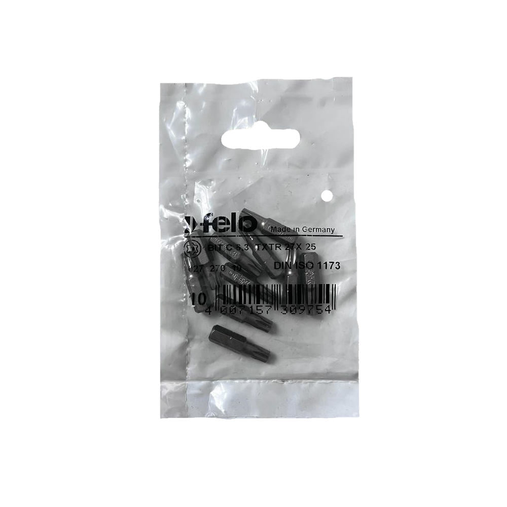 Set 10 biti Felo, seria Industrial profil Torx TR, C6.3, TTX27, 25mm