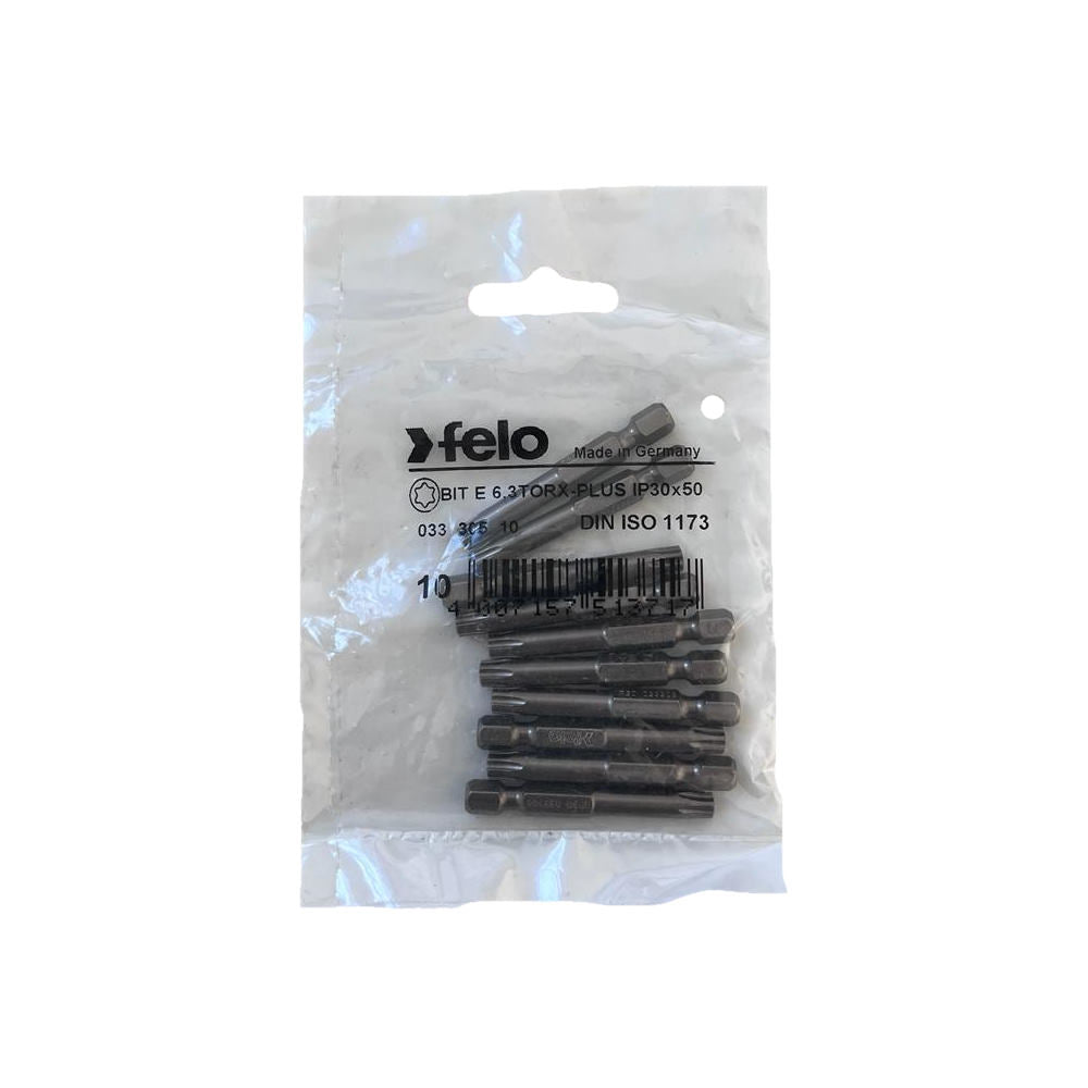 Cumpara acum Set 10 biti Felo, seria Industrial profil Torx Plus, E6.3, IP30, 50mm de la Mesterul Minune