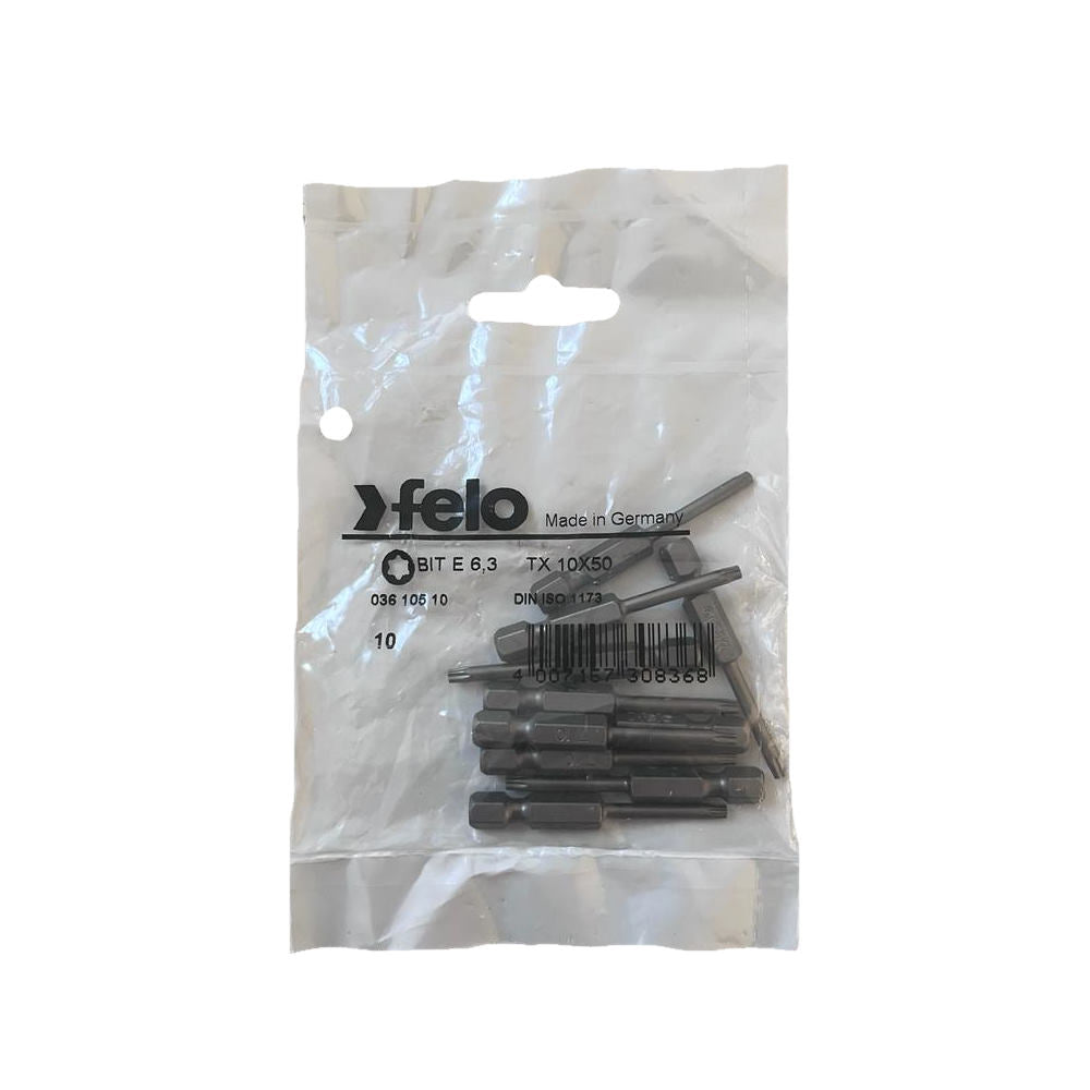Cumpara acum Set 10 biti Felo, seria Industrial profil Torx, E6.3, TX10, 50mm, Felo de la Mesterul Minune