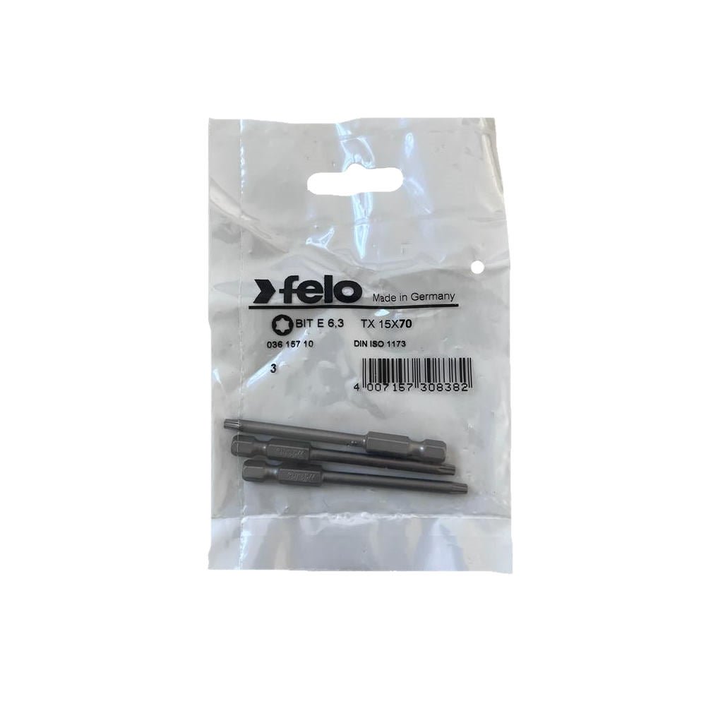 Cumpara acum Set 3 biti Felo, seria Industrial profil Torx, E6.3, TX15, 70mm, Felo de la Mesterul Minune
