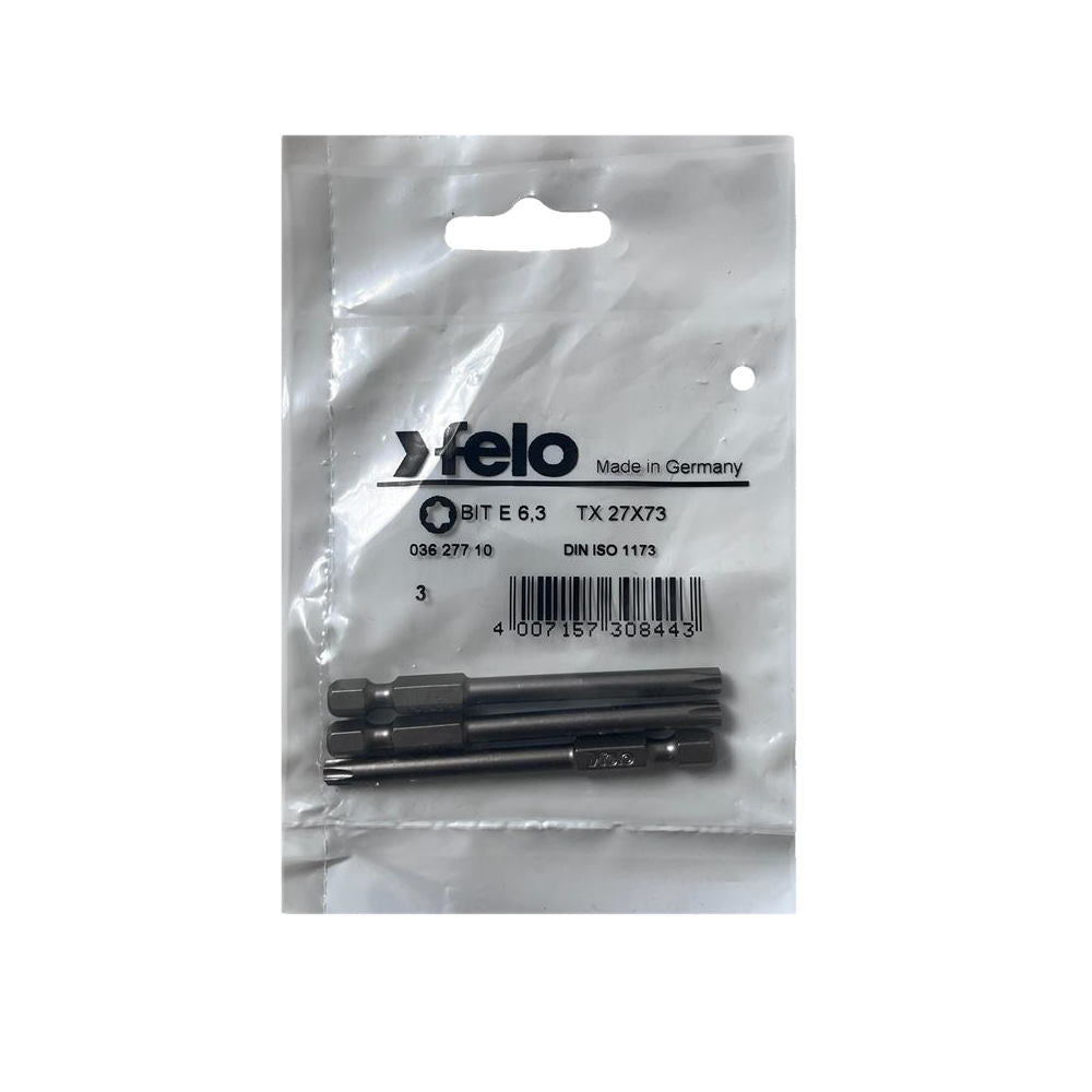 Cumpara acum Set 3 biti Felo, seria Industrial profil Torx, E6.3, TX27, 73mm, Felo de la Mesterul Minune