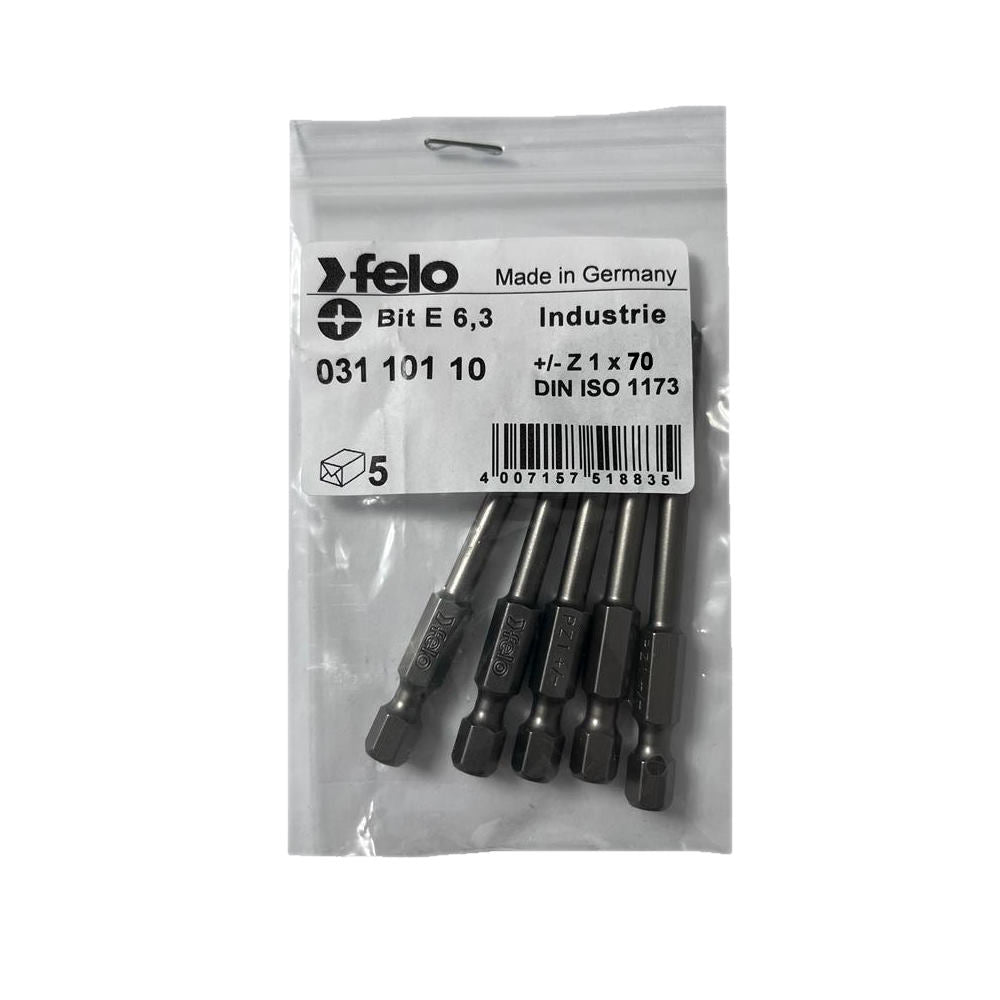 Cumpara acum Set 5 biti Felo, seria Industrial profil Plus Minus, E6.3, Z1, 70mm de la Mesterul Minune