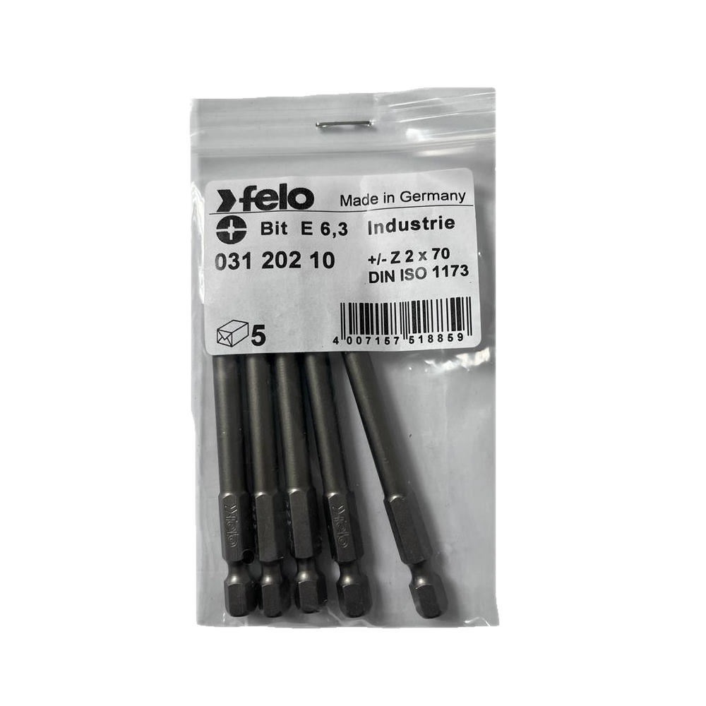 Set 5 biti Felo, seria Industrial profil Plus Minus, E6.3, Z2, 73mm