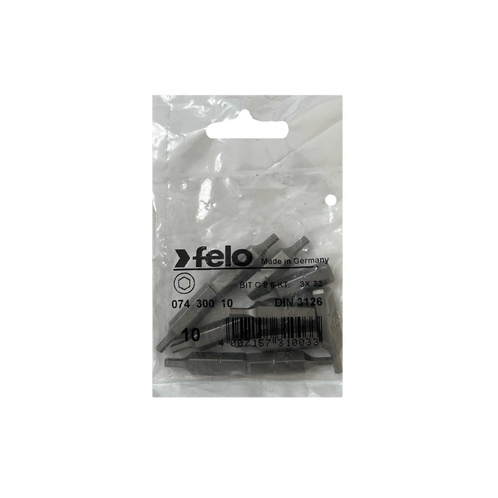 Set 10 biti Felo, seria Industrial profil HEX, C8, HX3.0, 32mm