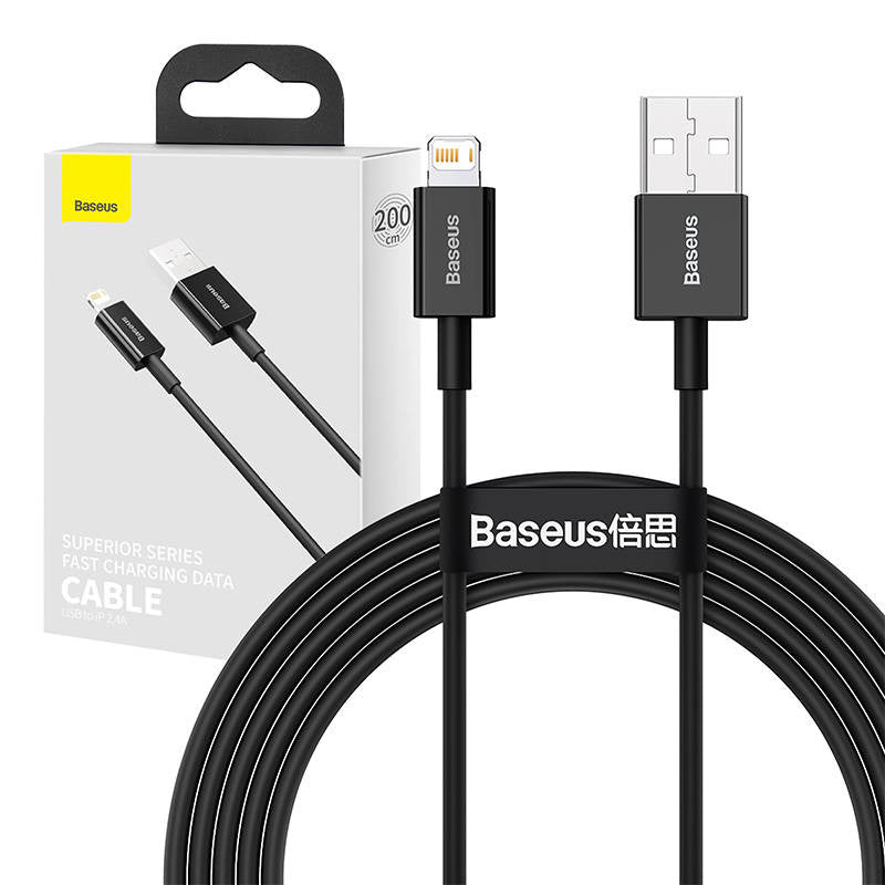 Cumpara acum Cablu USB cu fulger de bază Superior Series, 2.4A, 2m (czarny) de la Mesterul Minune