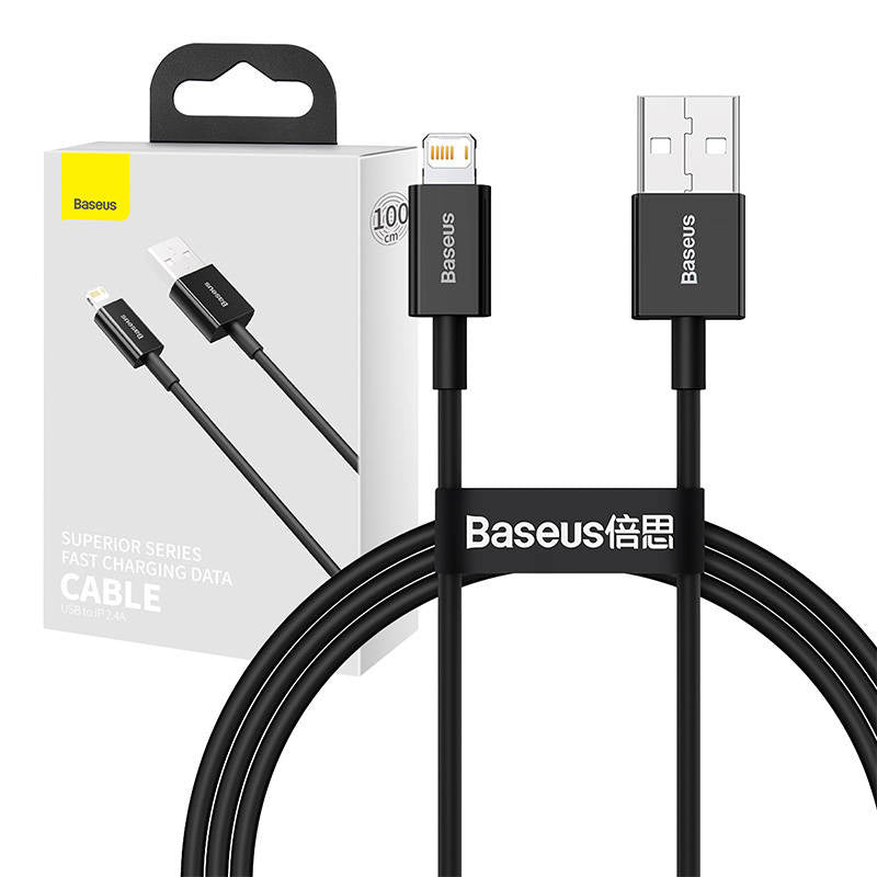 Cumpara acum Cablu USB cu fulger de bază Superior Series, 2.4A, 1m (czarny) de la Mesterul Minune