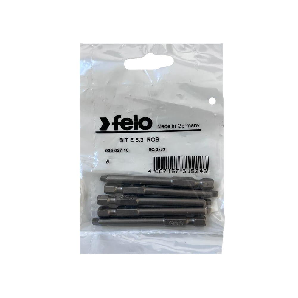 Set 5 biti Felo, seria Industrial profil patrat, E6.3, SQ 2 (2.80mm), 73mm