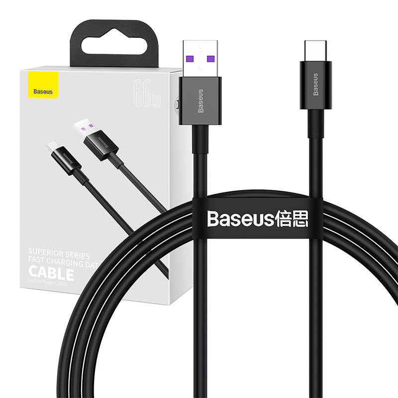 Cumpara acum Cablu USB do USB-C Baseus Superior Series, 66W, 1m (czarny) de la Mesterul Minune