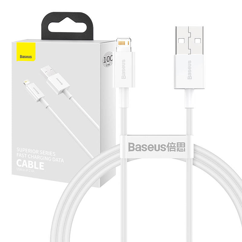 Cumpara acum Cablu USB cu fulger de bază Superior Series, 2.4A, 1m (biały) de la Mesterul Minune