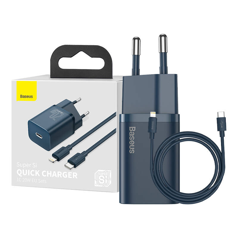 Cumpara acum Baseus Super Si Quick Charger 1C 20W cu cablu USB-C la Lightning 1m (albastru) de la Mesterul Minune