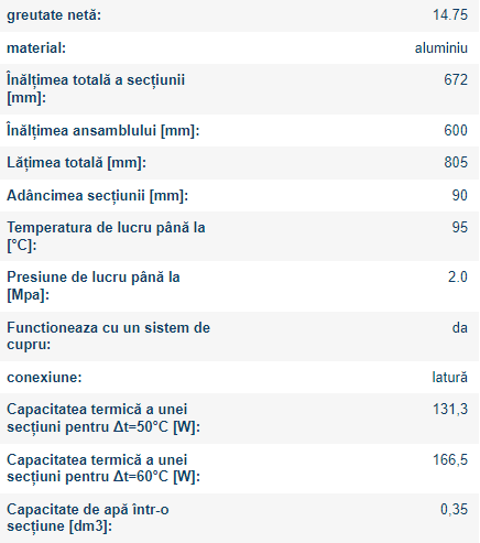 PRODUS RESIGILAT (7000) !!! Radiator (calorifer) din aluminiu