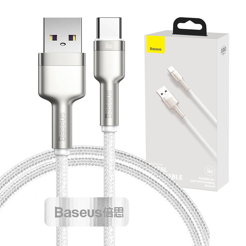 Cumpara acum Cablu USB pentru USB-C Baseus Cafule, 66W, 1m (alb) de la Mesterul Minune