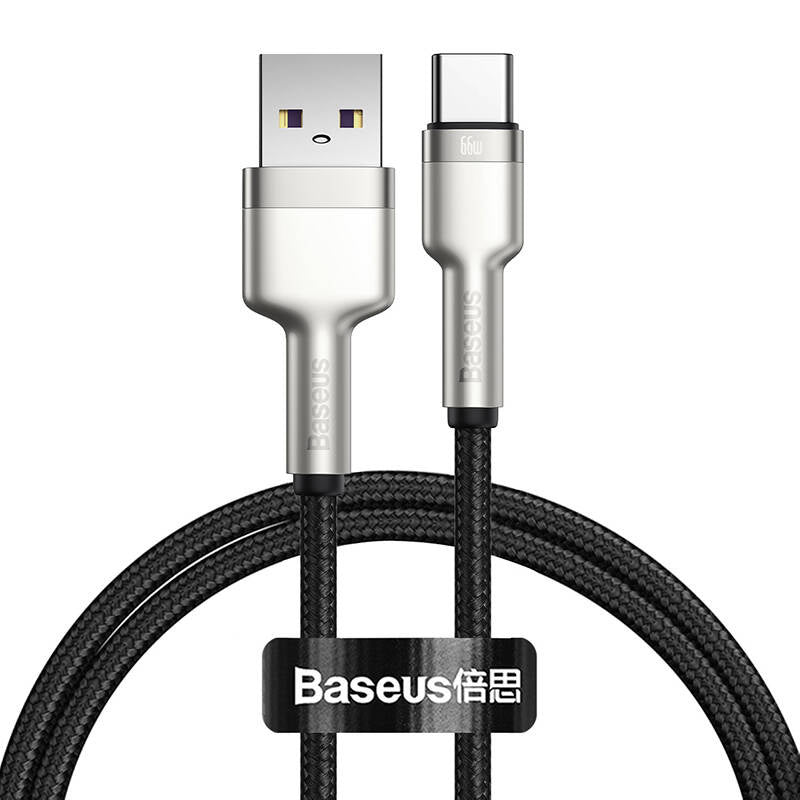 Cumpara acum Cablu USB la USB-C Baseus Cafule, 66W, 1m (negru) de la Mesterul Minune