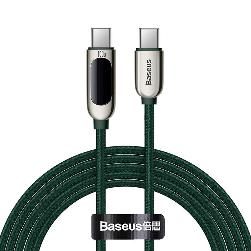 Cumpara acum Cablu USB-C la USB-C Baseus Display, 100 W, 2 m (verde) de la Mesterul Minune