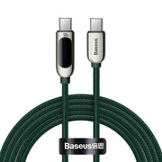 Cumpara acum Cablu USB-C la USB-C Baseus Display, 100 W, 2 m (verde) de la Mesterul Minune