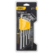 Cumpara acum Deli Tools Set de chei Torx Allen EDL3091, T10-T50 (argintiu) de la Mesterul Minune