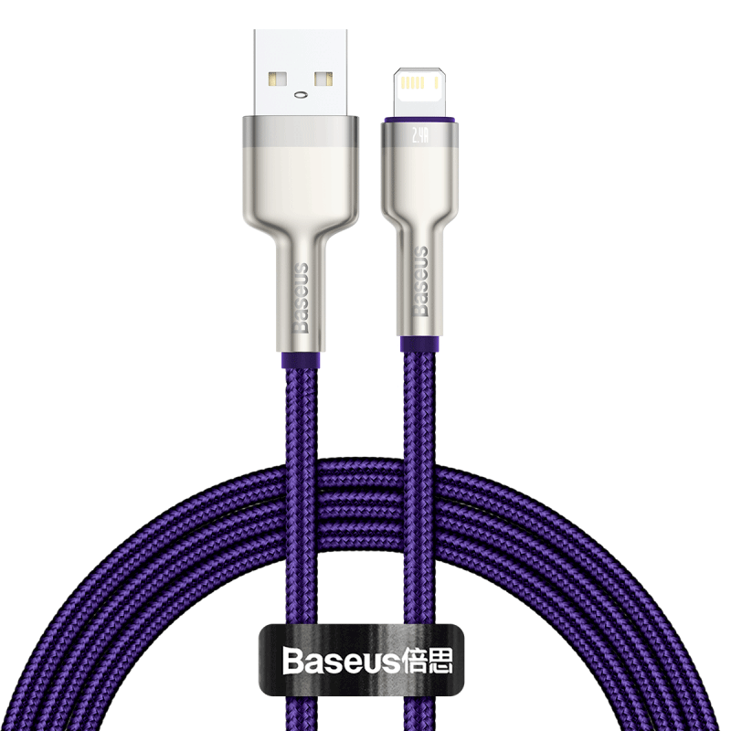 Cumpara acum Cablu USB pentru Lightning Baseus Cafule, 2,4A, 1m (violet) de la Mesterul Minune