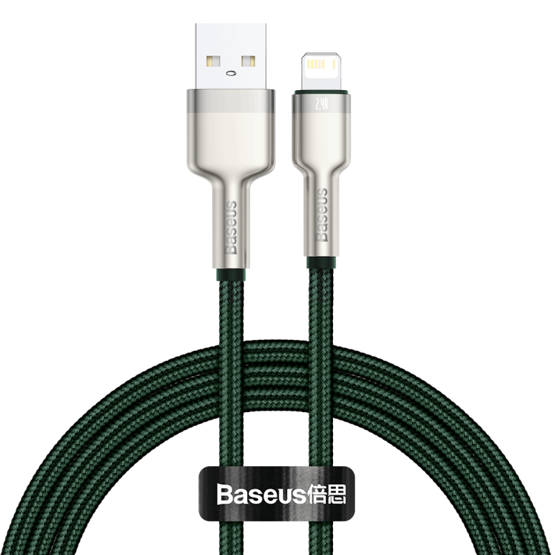 Cumpara acum Cablu USB pentru Lightning Baseus Cafule, 2,4A, 1m (verde) de la Mesterul Minune