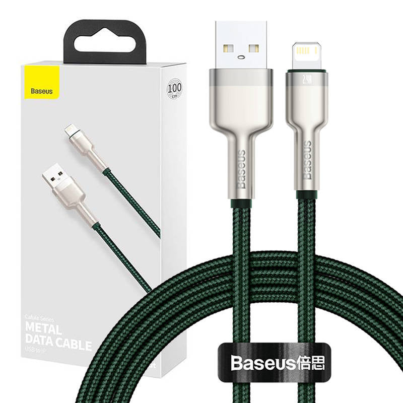 Cumpara acum Cablu USB pentru Lightning Baseus Cafule, 2,4A, 1m (verde) de la Mesterul Minune