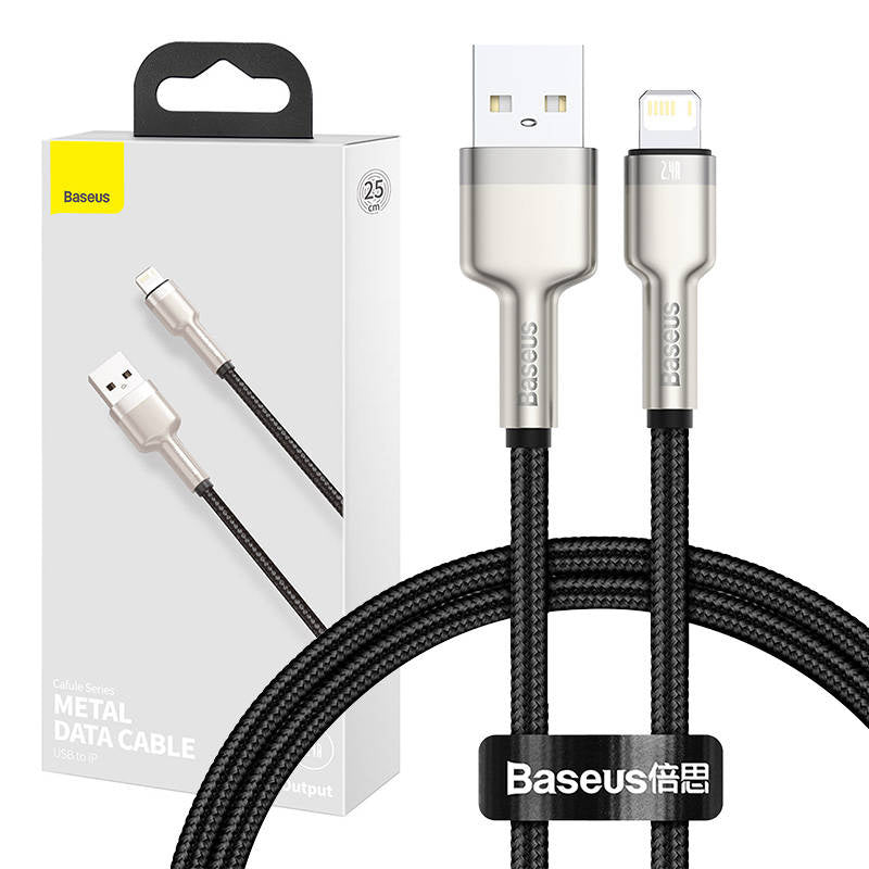 Cumpara acum Cablu USB pentru Lightning Baseus Cafule, 2,4A, 0,25m (negru) de la Mesterul Minune