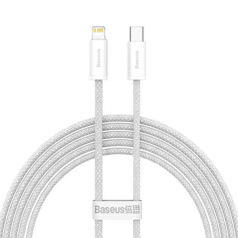 Cumpara acum Cablu USB-C Baseus pentru seria Lightning Dynamic, 20W, 2m (alb) de la Mesterul Minune
