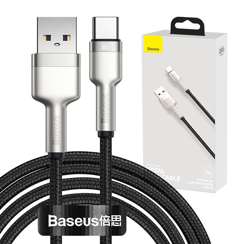 Cumpara acum Cablu USB pentru USB-C Baseus Cafule, 66W, 2m (negru) de la Mesterul Minune