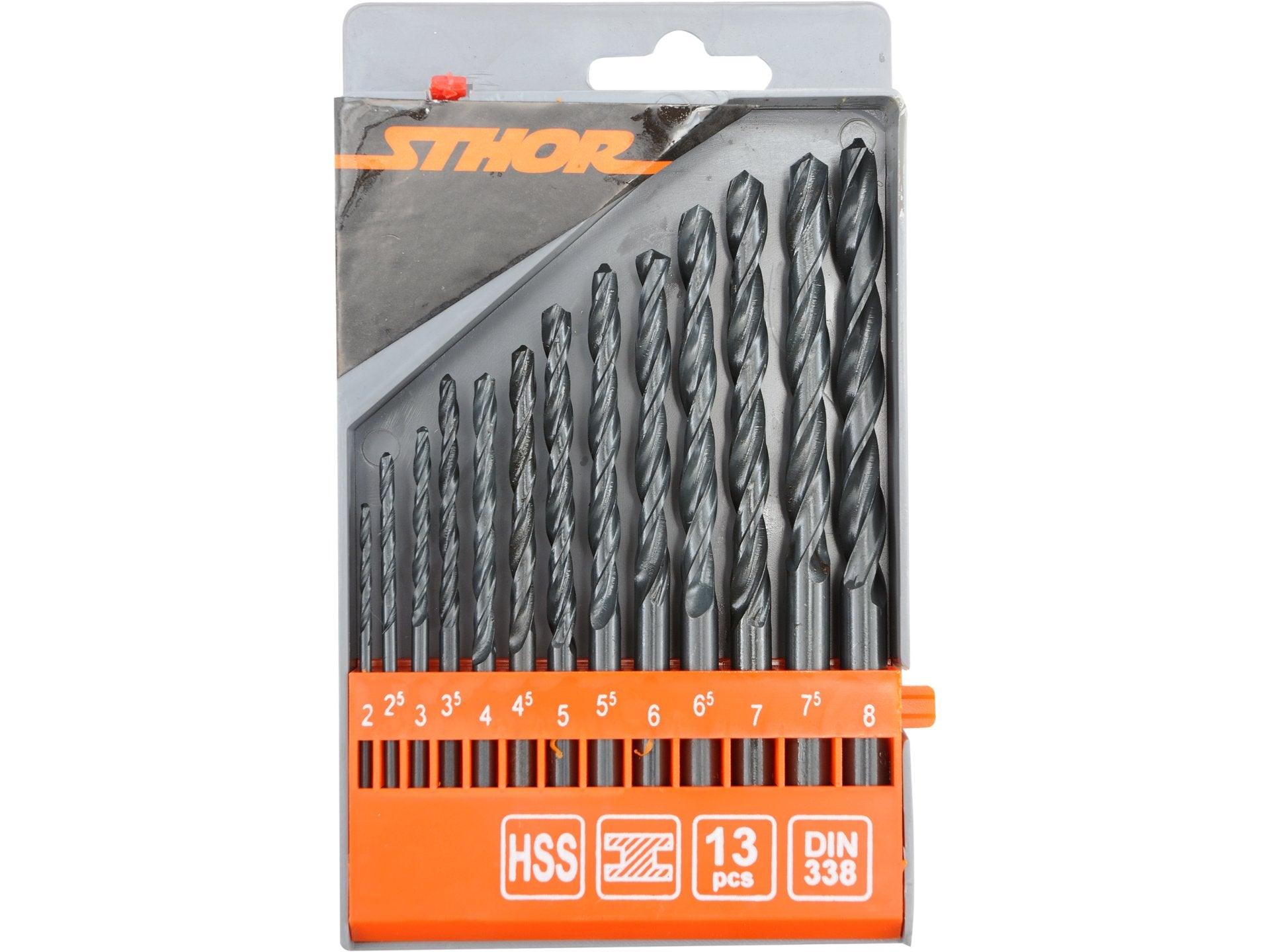 SET BURGHIE PENTRU METAL - HSS 2,0-8,0MM, 13 BUC STHOR 22180