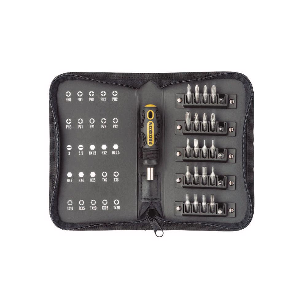 Cumpara acum Trusa compacta de biti cu maner FLEX-DOT, 26 piese, Proxxon Industrial de la Mesterul Minune