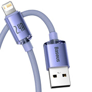Cumpara acum Cablu USB to Lightning Baseus Crystal, 2.4A, 1.2m (Mov) de la Mesterul Minune