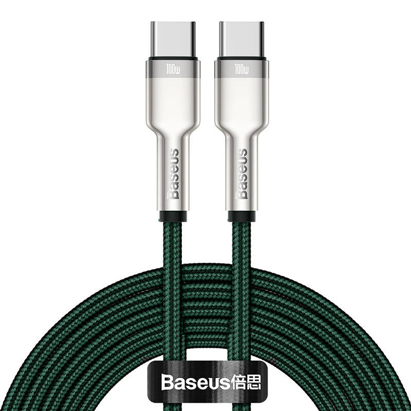 Cumpara acum Cablu USB-C la USB-C Baseus Cafule, 100 W, 2 m (verde) de la Mesterul Minune