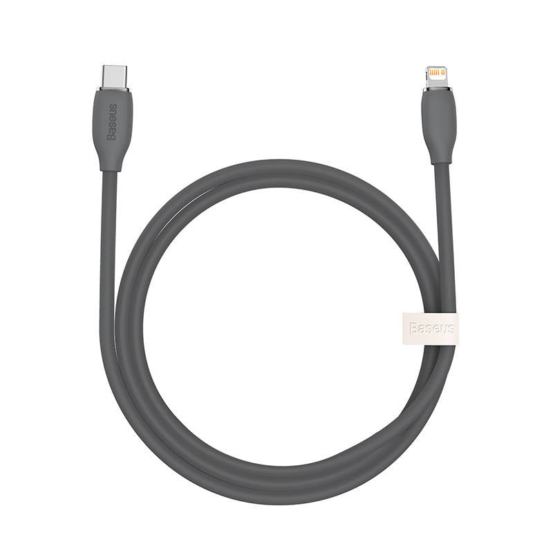 Cumpara acum Cablu USB-C do Lightning Baseus Jelly, 20W, 1,2m (czarny) de la Mesterul Minune