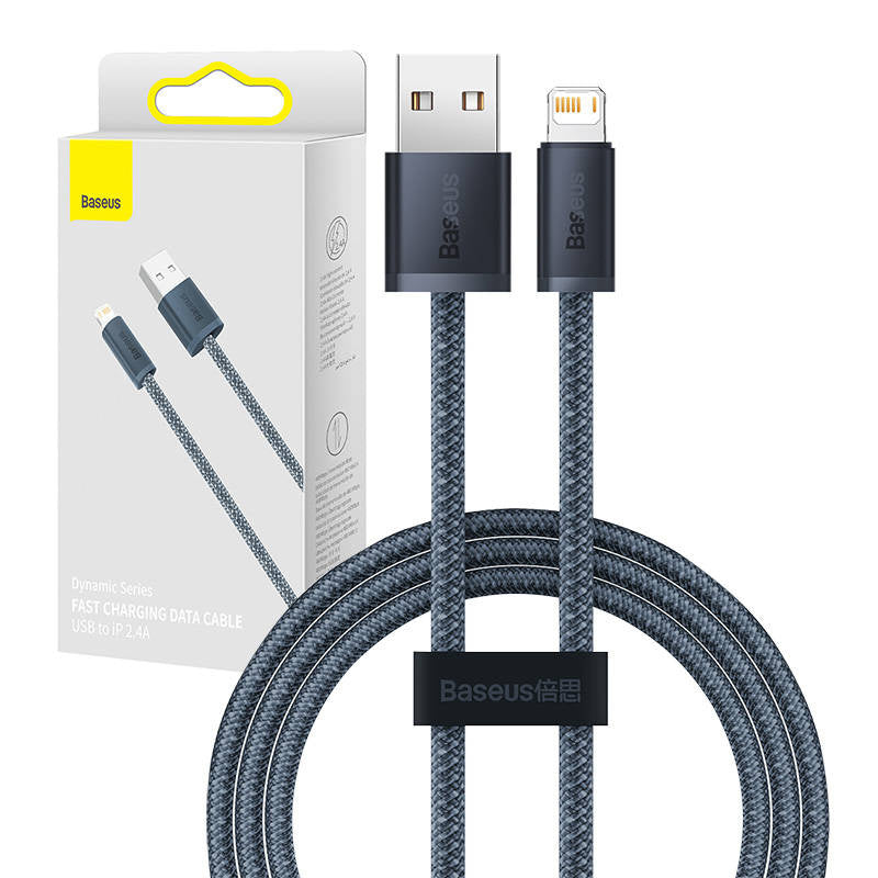 Cumpara acum Cablu Baseus Dynamic USB to Lightning, 2.4A, 1m (gri) de la Mesterul Minune
