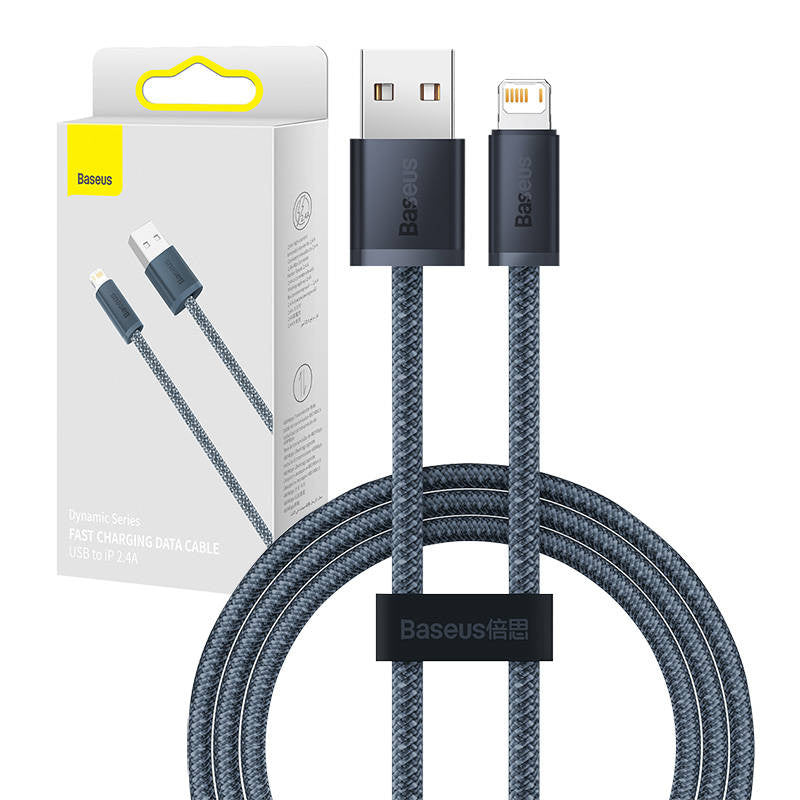 Cumpara acum Cablu Baseus Dynamic USB to Lightning, 2.4A, 2m (gri) de la Mesterul Minune