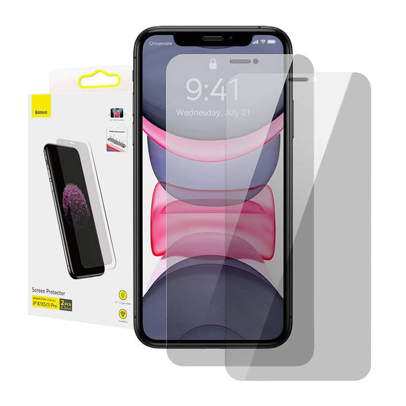 Cumpara acum Baseus 0.3mm Screen Protector (2pcs pack) for iPhone X/XS/11 Pro 5.8inch de la Mesterul Minune