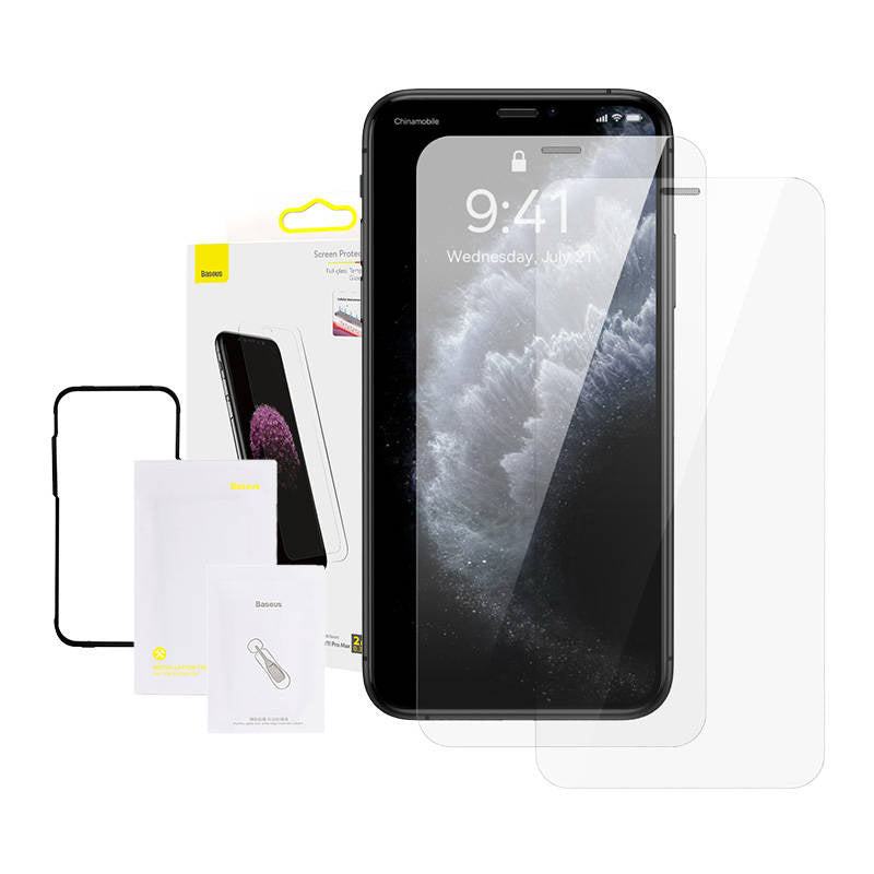 Cumpara acum Baseus 0.3mm Full-glass Tempered Glass Film(2pcs pack) for iPhone XS Max/11 Pro Max 6.5inch de la Mesterul Minune