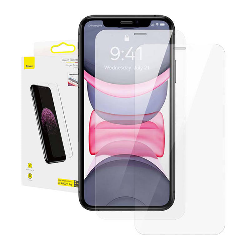 Cumpara acum Baseus 0.3mm Full-glass Tempered Glass Film(2pcs pack) for iPhone X/XS/11 Pro 5.8inch de la Mesterul Minune