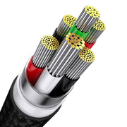 Cumpara acum 3in1 USB cable Baseus Flash Series, USB-C + micro USB + Lightning, 100W, 1.2m (black) de la Mesterul Minune