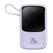 Cumpara acum Powerbank Baseus Qpow Pro cu cablu Lightning, USB-C, USB, 10000mAh, 20W (violet) de la Mesterul Minune