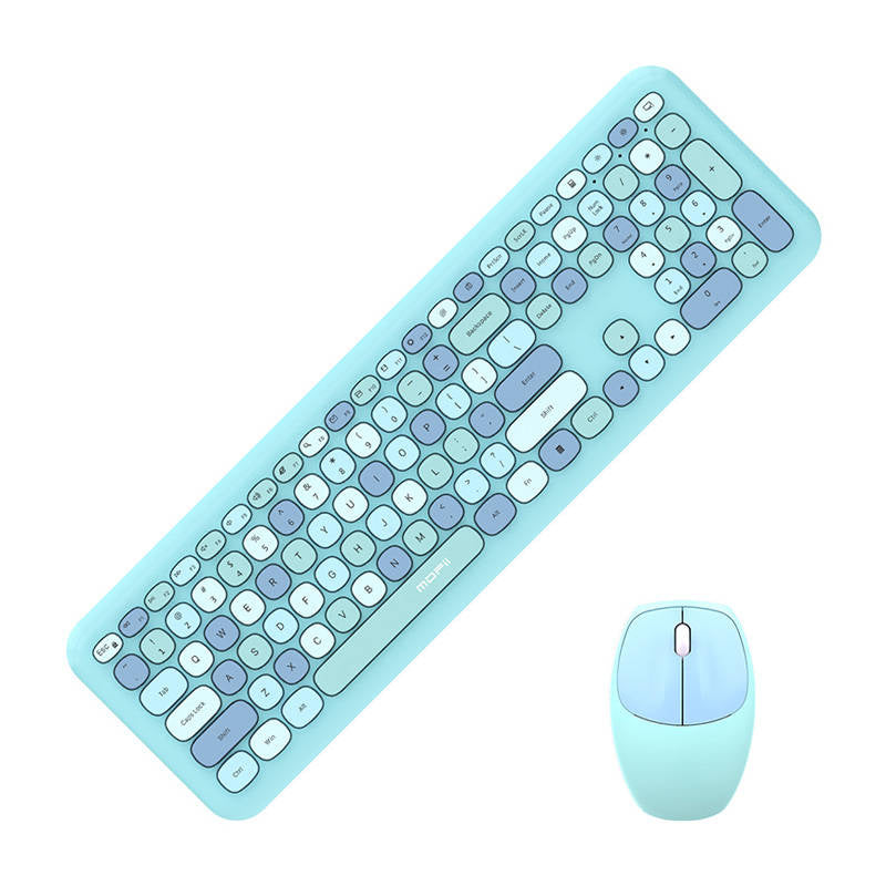 Cumpara acum Set tastatură + mouse fără fir MOFII 666 2.4G (albastru) de la Mesterul Minune