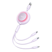 Cumpara acum Cablu USB 3-in-1 Baseus Bright Mirror 2, micro USB / Lightning / USB-C, plat, 3.5A, 1.1m (violet) de la Mesterul Minune