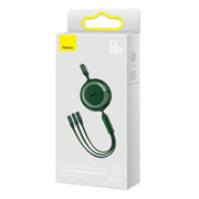 Cumpara acum Cablu USB 3-în-1 Baseus Bright Mirror 2 - micro-USB/ USB-C/ Lightning 66W / 2A 1.1m (Verde) de la Mesterul Minune