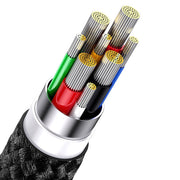 Cumpara acum 3in1 USB cable Baseus Flash Series 2, USB-C + micro USB + Lightning, 100W, 1.5m (black) de la Mesterul Minune