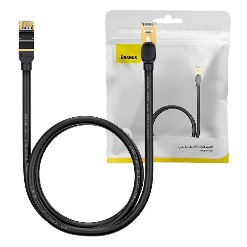 Cumpara acum Cablu de rețea Baseus Ethernet RJ45, 10Gbps, 1m (negru) de la Mesterul Minune