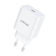Cumpara acum Vipfan E04 încărcător de rețea, USB-C, 20W, QC 3.0 + cablu Lightning (alb) de la Mesterul Minune