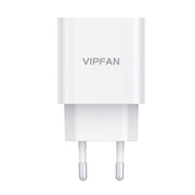 Cumpara acum Vipfan E04 încărcător de rețea, USB-C, 20W, QC 3.0 + cablu Lightning (alb) de la Mesterul Minune