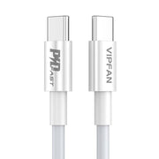 Cumpara acum Cablu USB-C la USB-C Vipfan P02, 1m (alb) de la Mesterul Minune