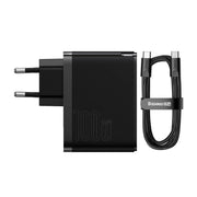 Cumpara acum Încărcător de rețea Baseus GaN USB-C + USB, 100 W + cablu de 1 m (negru) de la Mesterul Minune