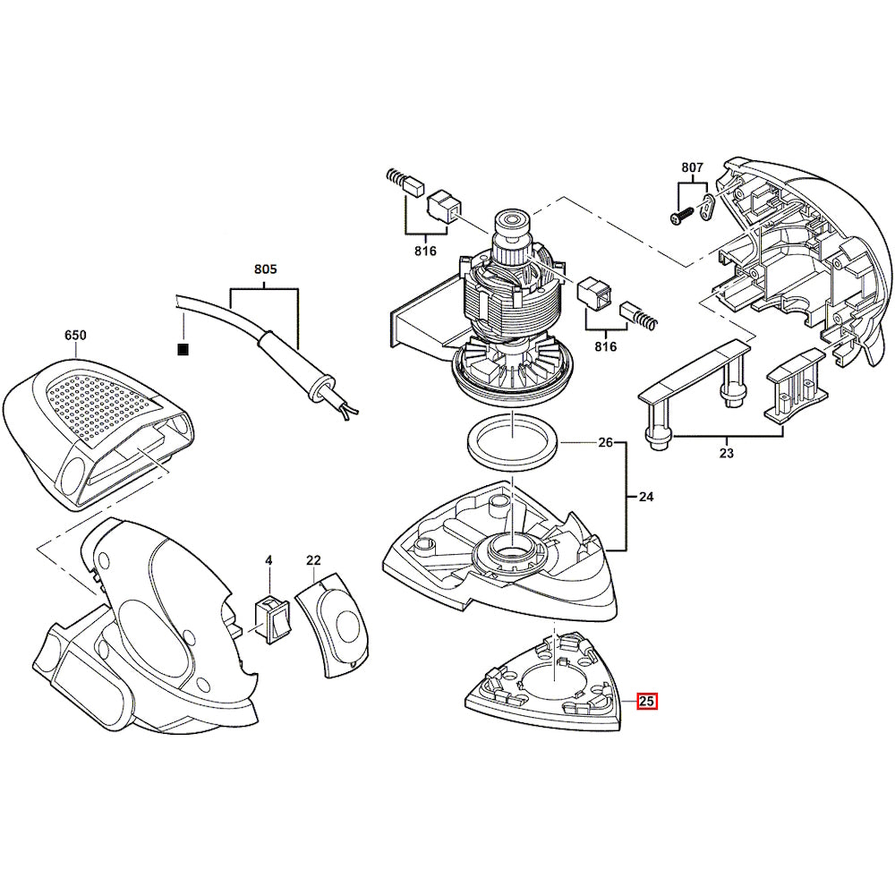 Cumpara acum Kit placa de baza pentru slefuitorul multifunctional Octo 7207, Skil de la Mesterul Minune